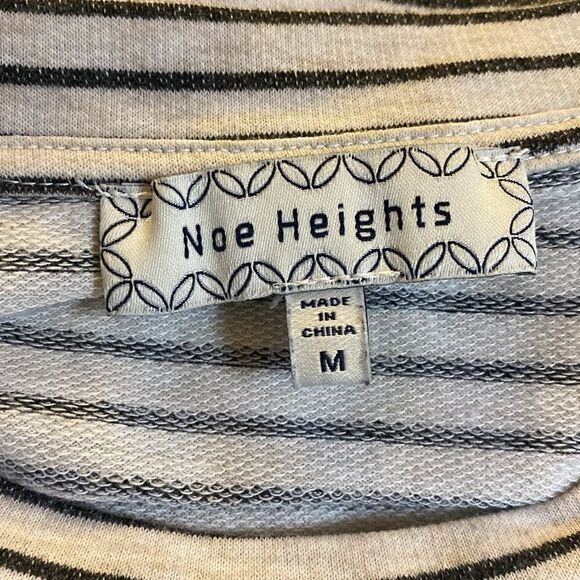 NOE HEIGHTS Ruffle Sleeve Striped Long Sleeve Shirt Top - Picture 8 of 8